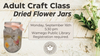 Wamego Public Library to Host Dried Flowers Jar Craft Class for Adults